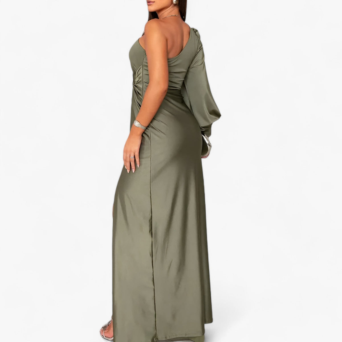 Satin-Langes Kleid - Elegant und Komfortabel