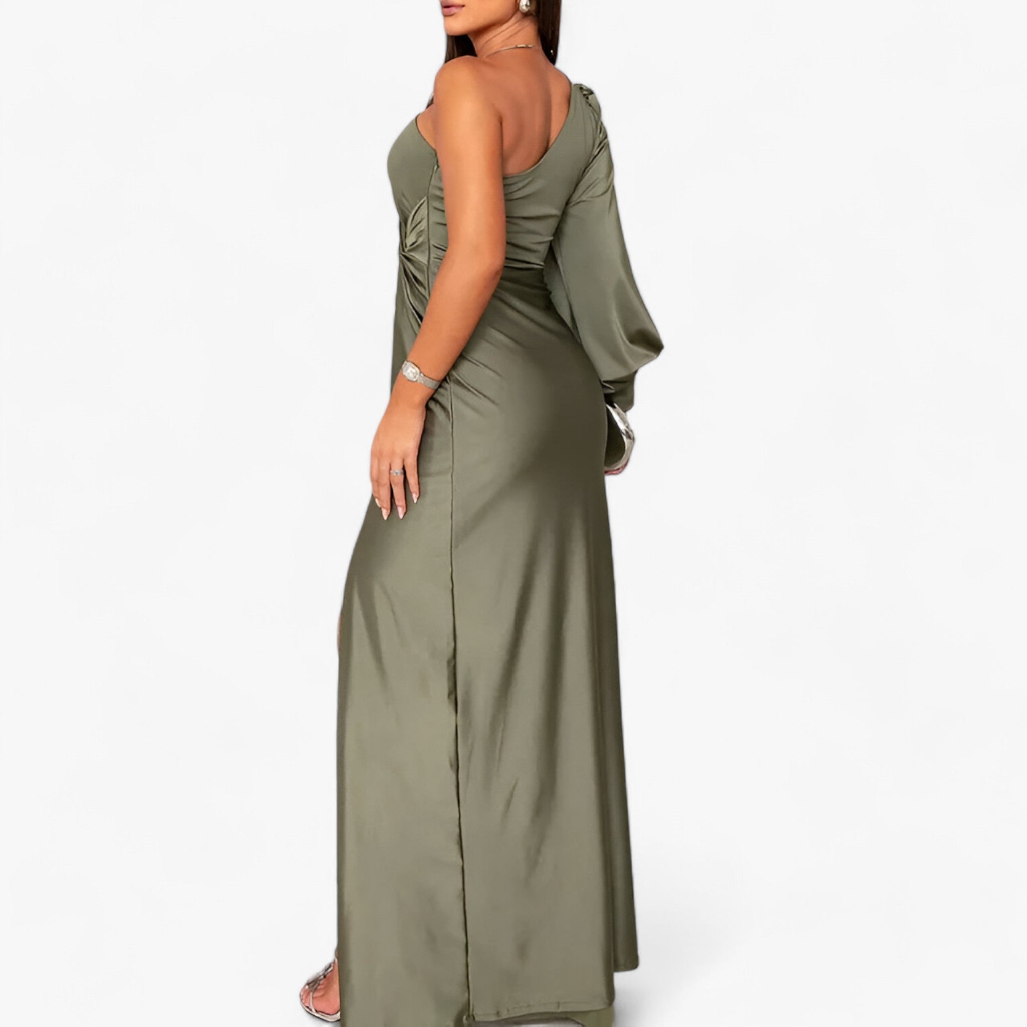 Satin-Langes Kleid - Elegant und Komfortabel