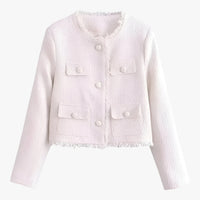 Kurze Tweed-Jacke - Elegante Textur für den Herbst