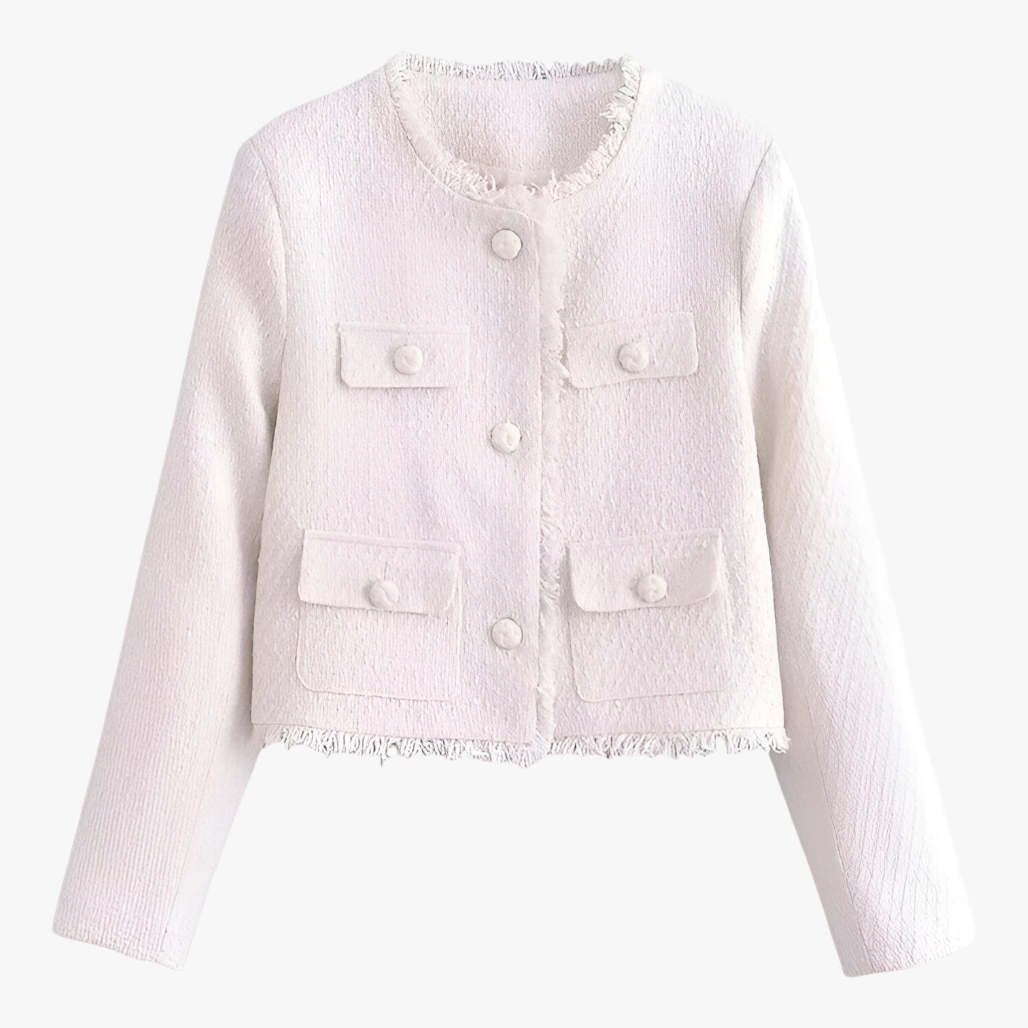 Kurze Tweed-Jacke - Elegante Textur für den Herbst