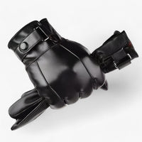 Herren Lederhandschuhe - Wärme aus echtem Lammfell für den Winter