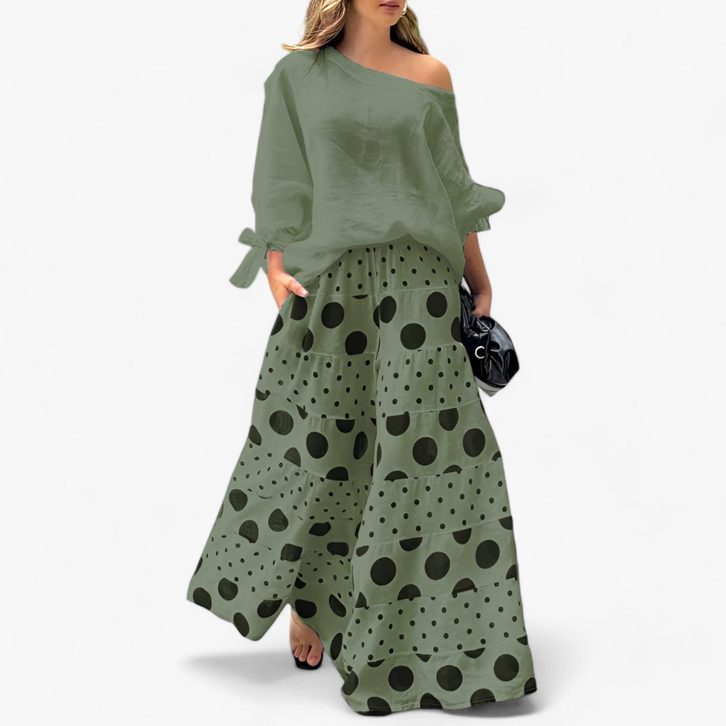 Lässiger 2-teiliger Anzug - Müheloser Stil mit lockerem geometrischem Print