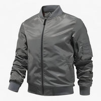 Aero | Pilotjacke für Herren – Stehkragen Fliegerjacke Einfarbig