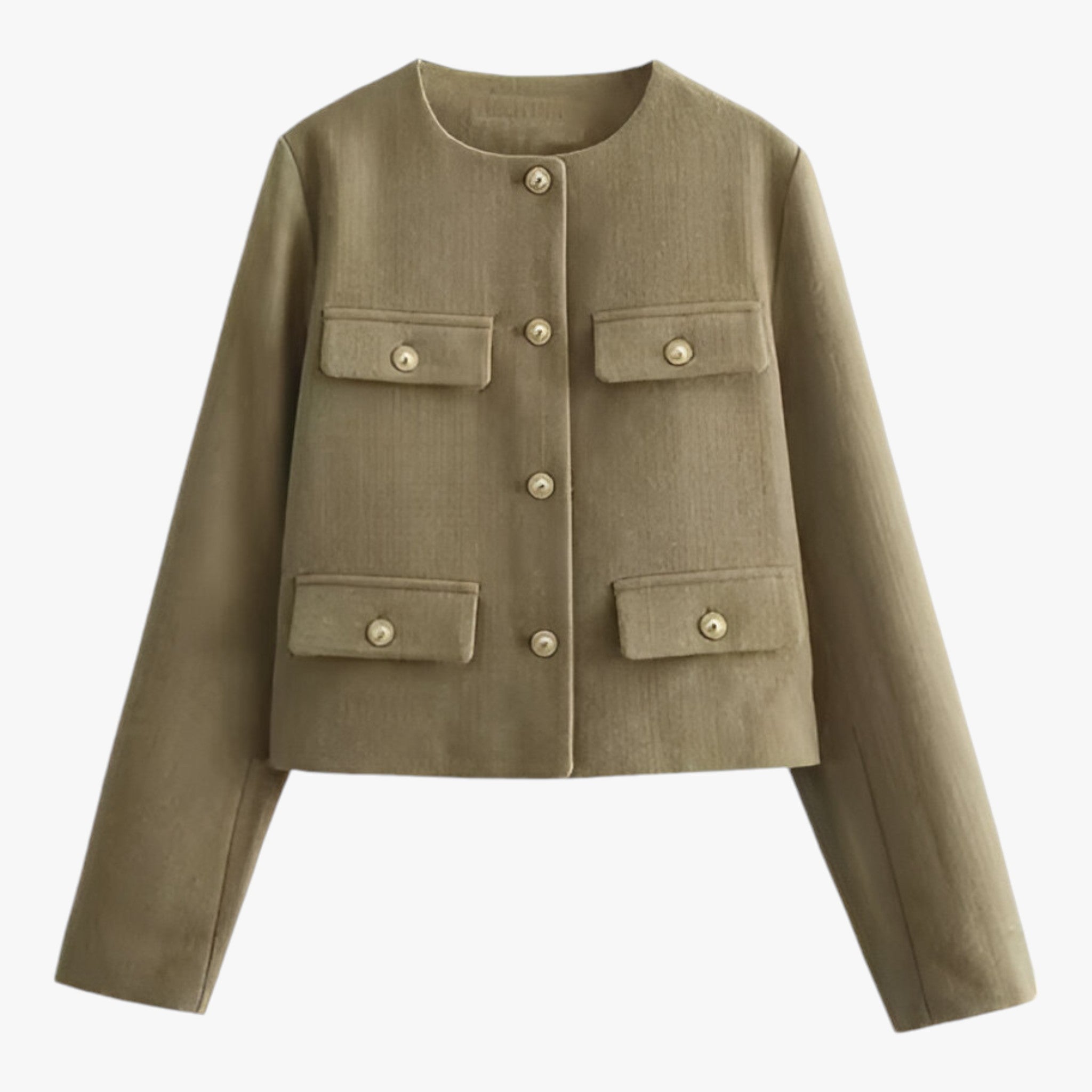 Crop-Jacke aus Tweed - Elegante Fransen-Details für den Herbst