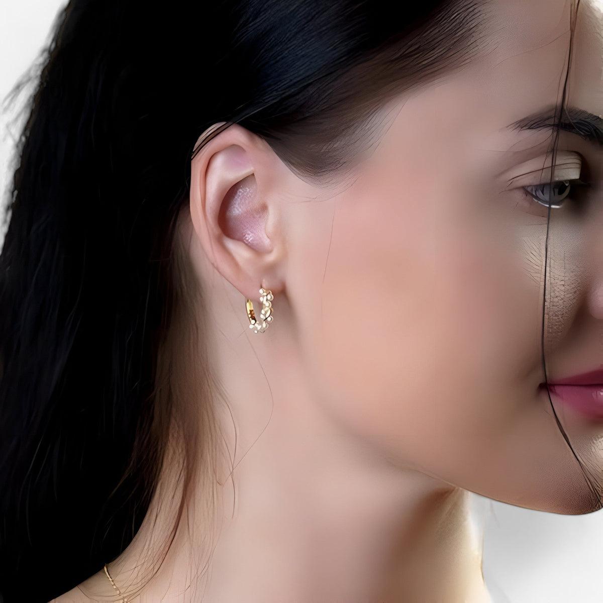 Eleganter Kreis | Perlen-Ohrringe - Zeitlose Raffinesse