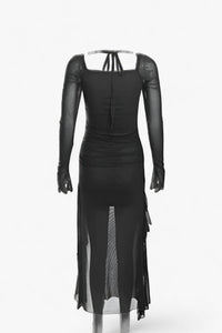 Rüschen Midi Kleid - Anmutig & Trendig