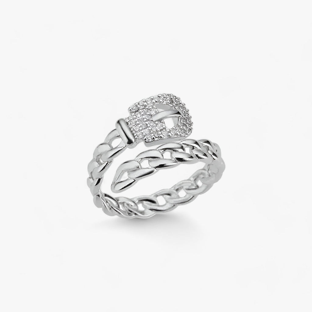 Zirkon-Gürtel-Ring - Chic und Modern