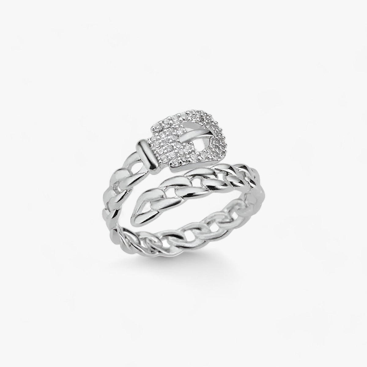 Zirkon-Gürtel-Ring - Chic und Modern