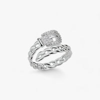 Zirkon-Gürtel-Ring - Chic und Modern