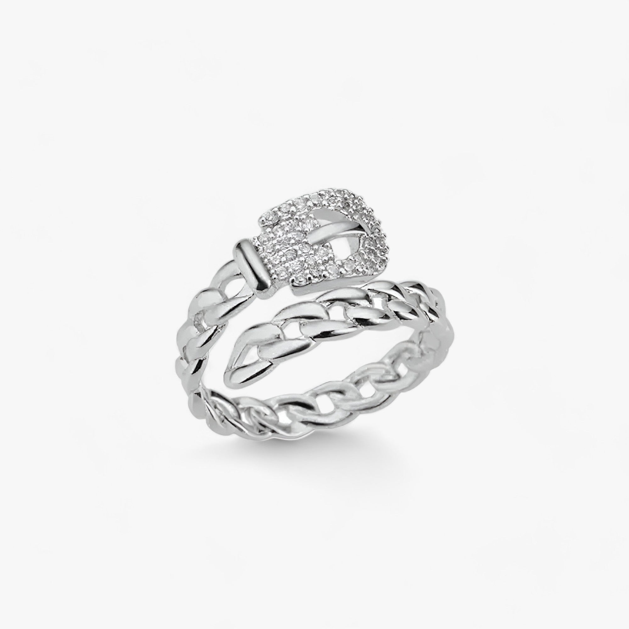Zirkon-Gürtel-Ring - Chic und Modern
