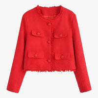 Kurze Tweed-Jacke - Elegante Textur für den Herbst