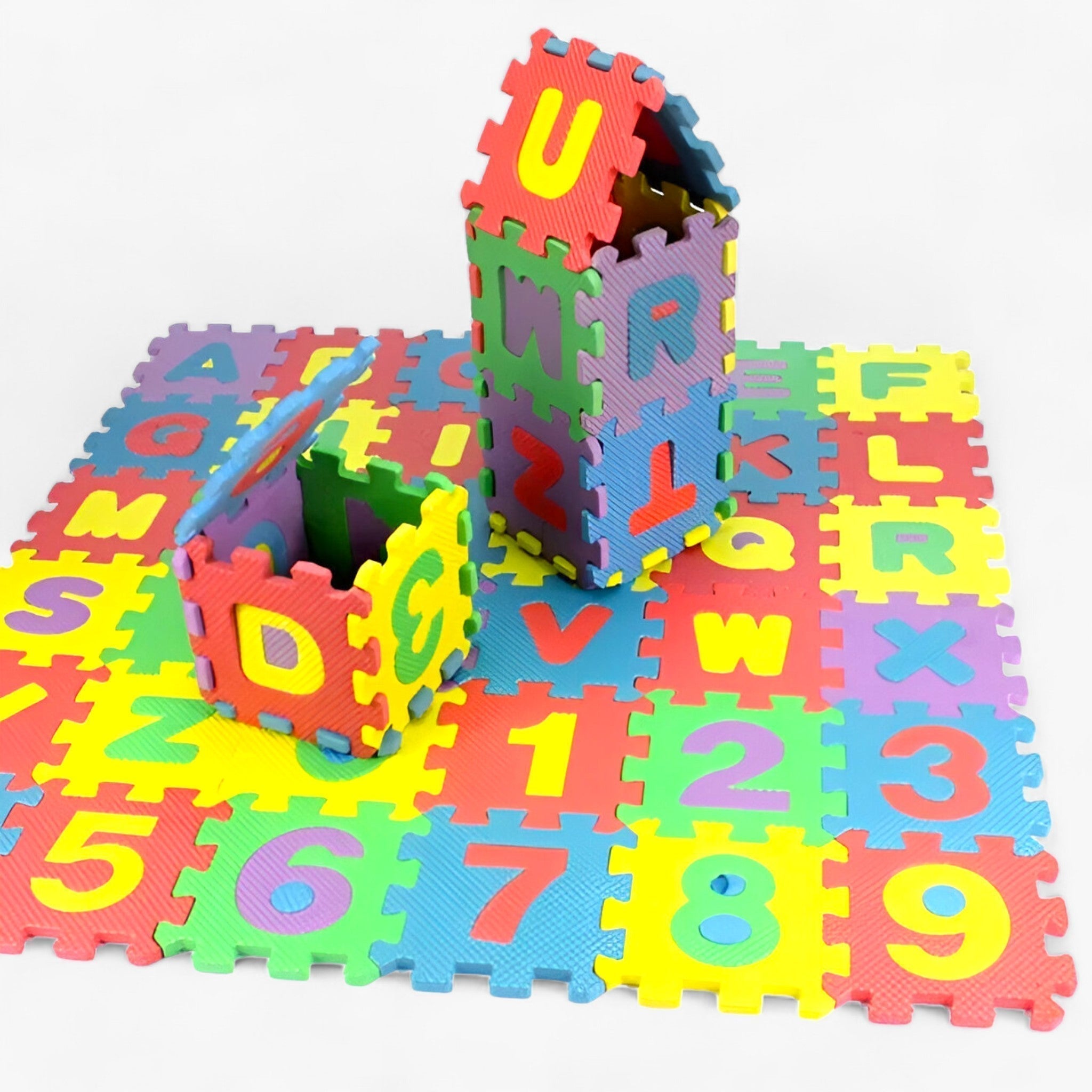 Mini Schaumstoffbuchstaben und -zahlen für Kleinkinder - Spielerisches Lernen und Sichere Spielzeit
