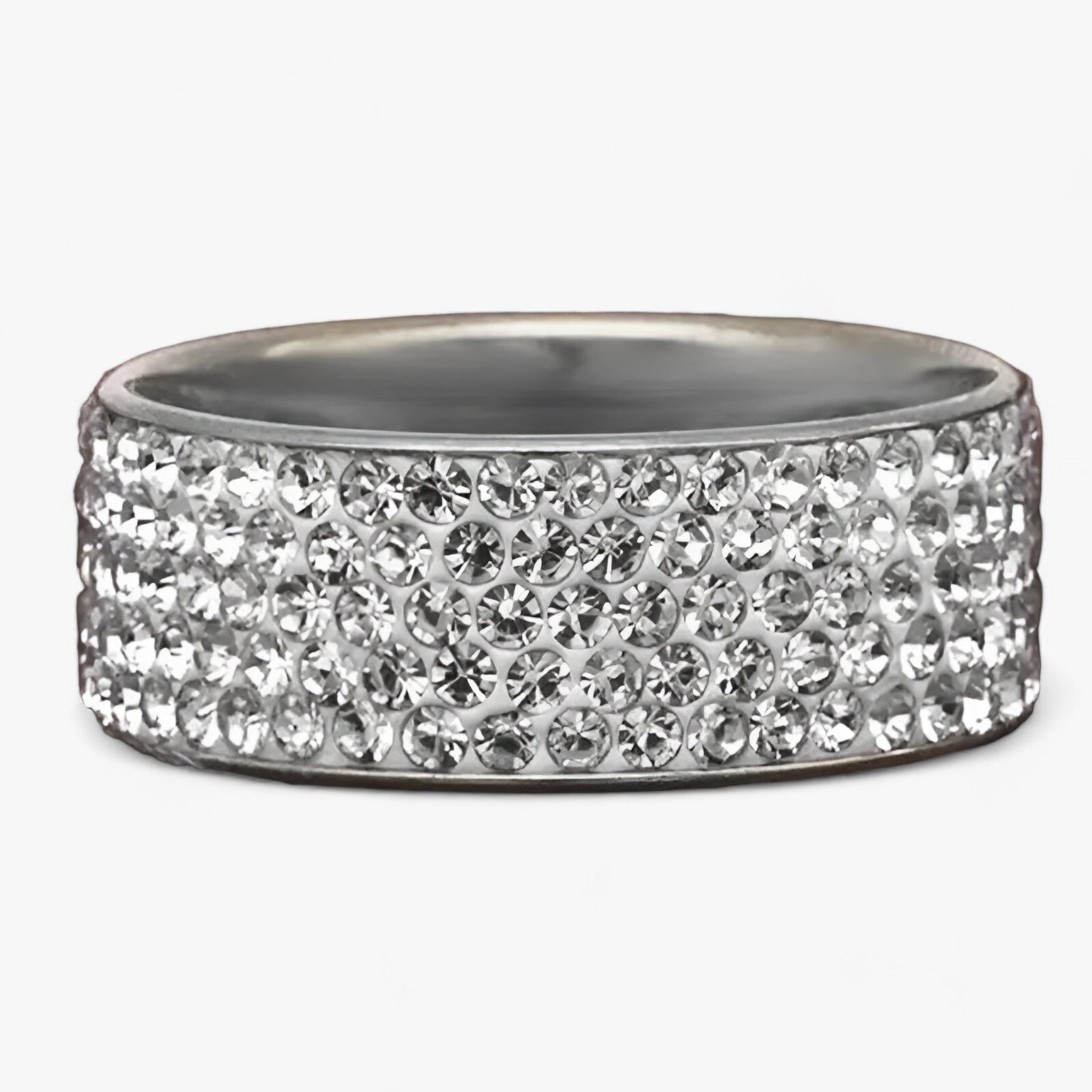 Kristall-Ehering – eleganter Edelstahl