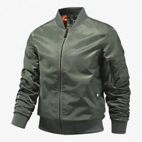 Aero | Pilotjacke für Herren – Stehkragen Fliegerjacke Einfarbig