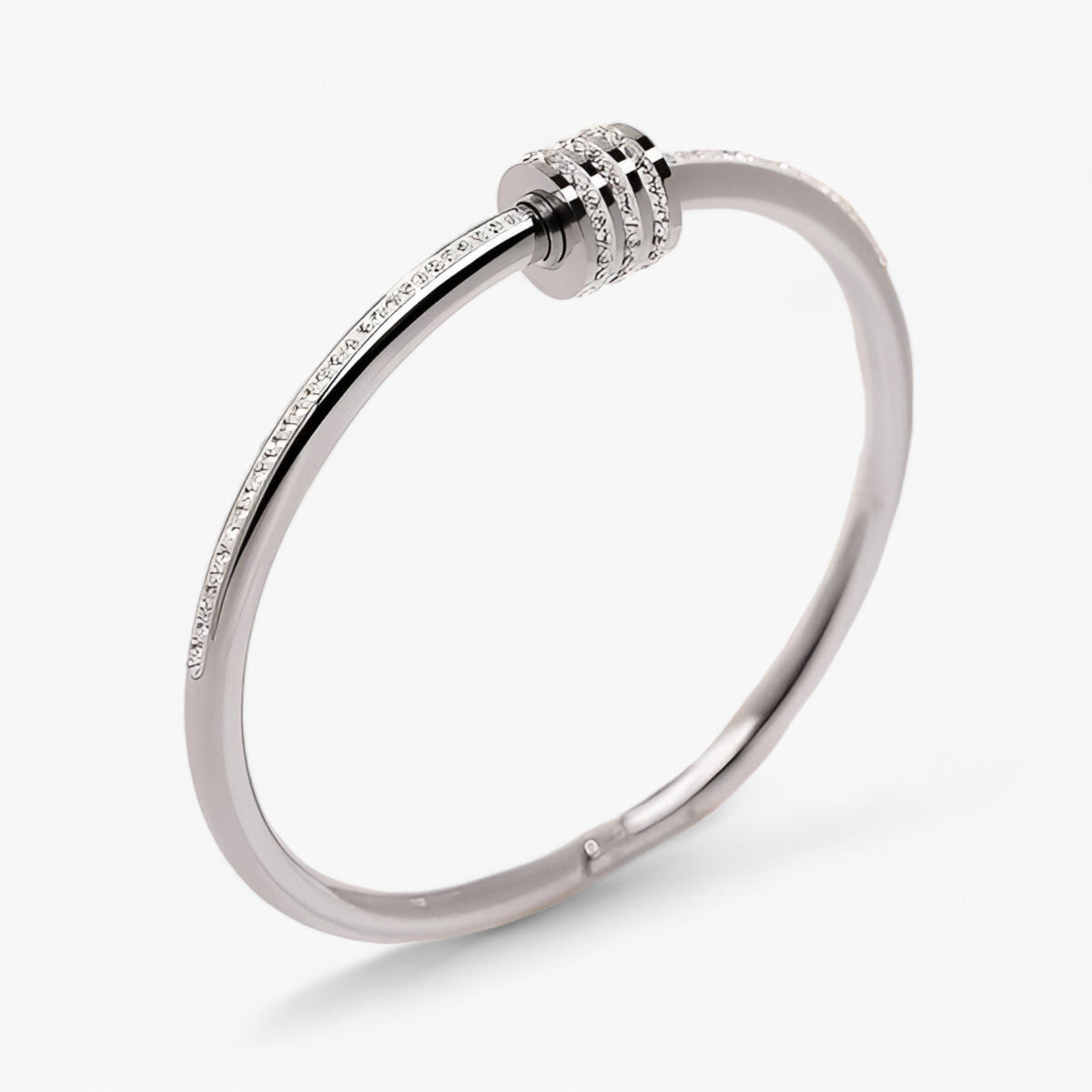 MOONLIGHT - Edelstahl-Zirkon-Schraubenarmband - Luxuriöser und nachhaltiger Schmuck