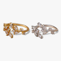 Goldener Ast | Blätter-Ring - Stilvolles Naturdesign