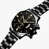 Magnus | Elegante schwarze Quarz Uhr - Stilvolle Zeitmessung für den modernen Lebensstil