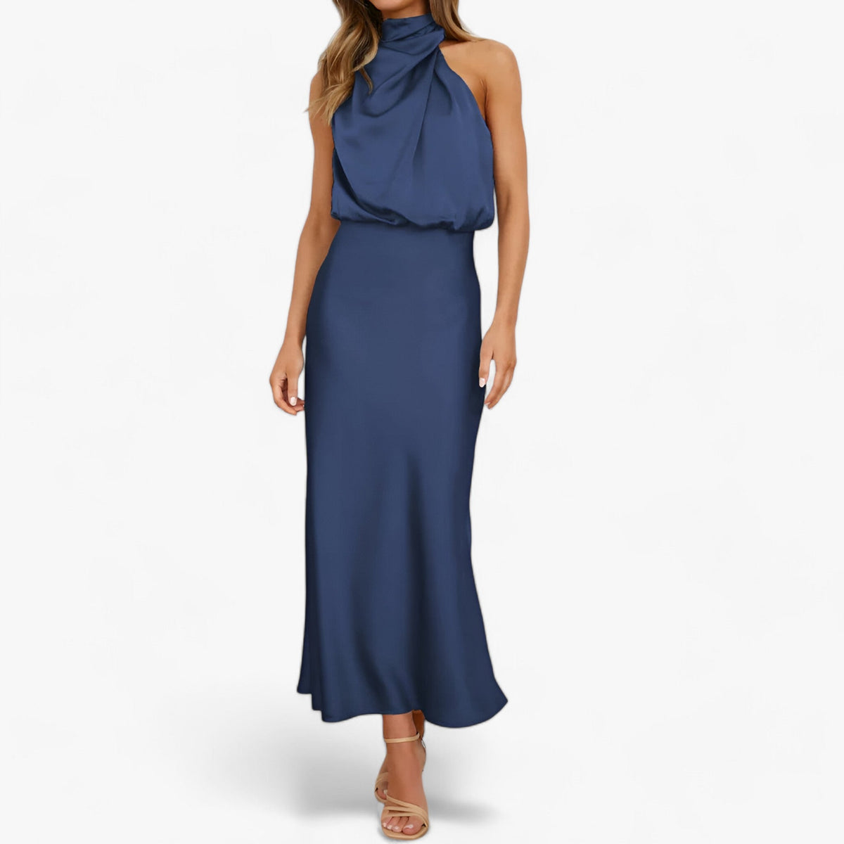 Satin-Langes Kleid - Luxus und Flattering