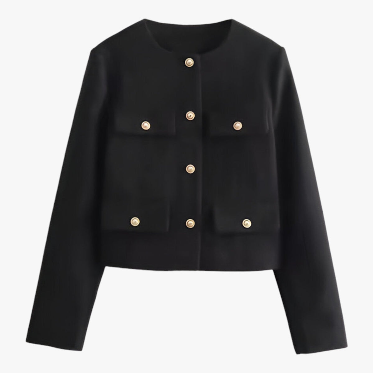 Crop-Jacke aus Tweed - Elegante Fransen-Details für den Herbst