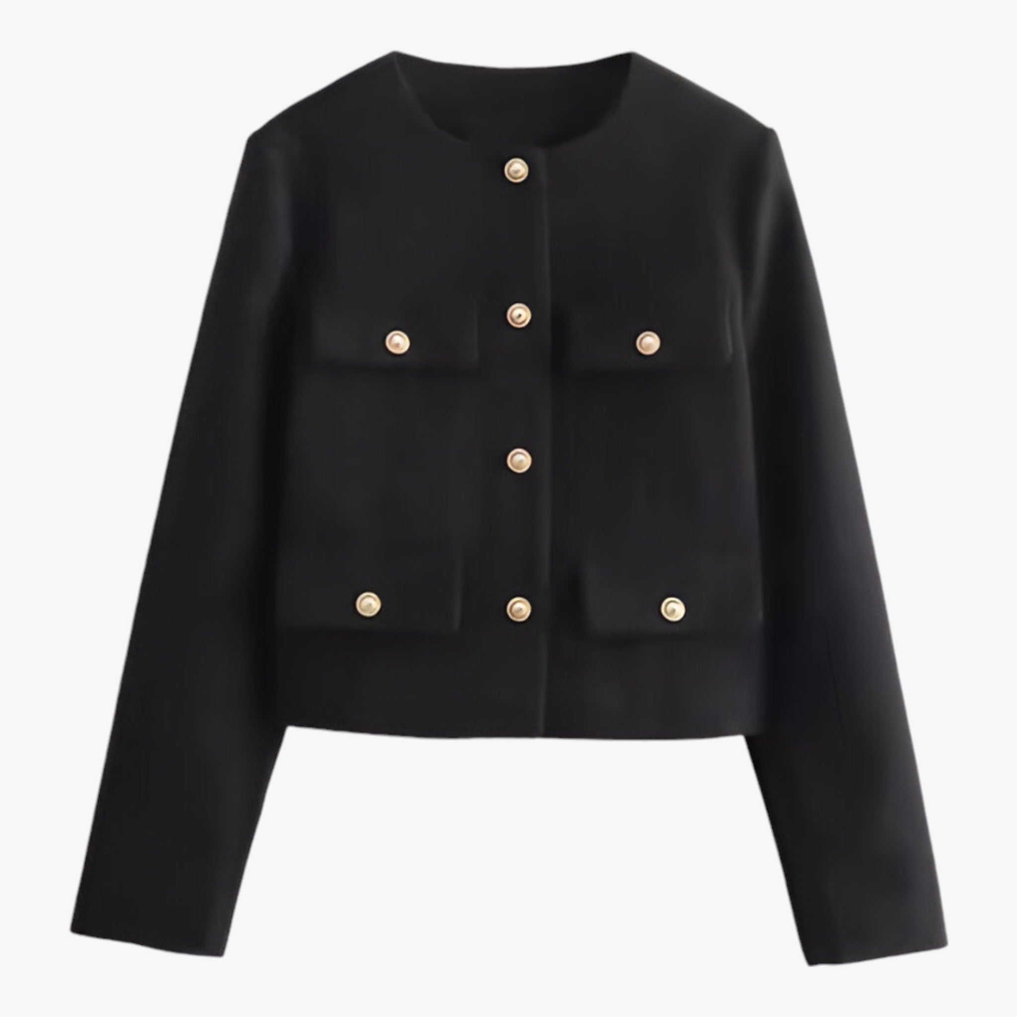 Crop-Jacke aus Tweed - Elegante Fransen-Details für den Herbst