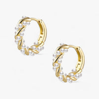 Eleganter Kreis | Perlen-Ohrringe - Zeitlose Raffinesse