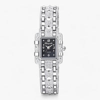 Armbanduhr mit Rechteckigem Zifferblatt und Kristallen - Modisch und Elegant für Frauen