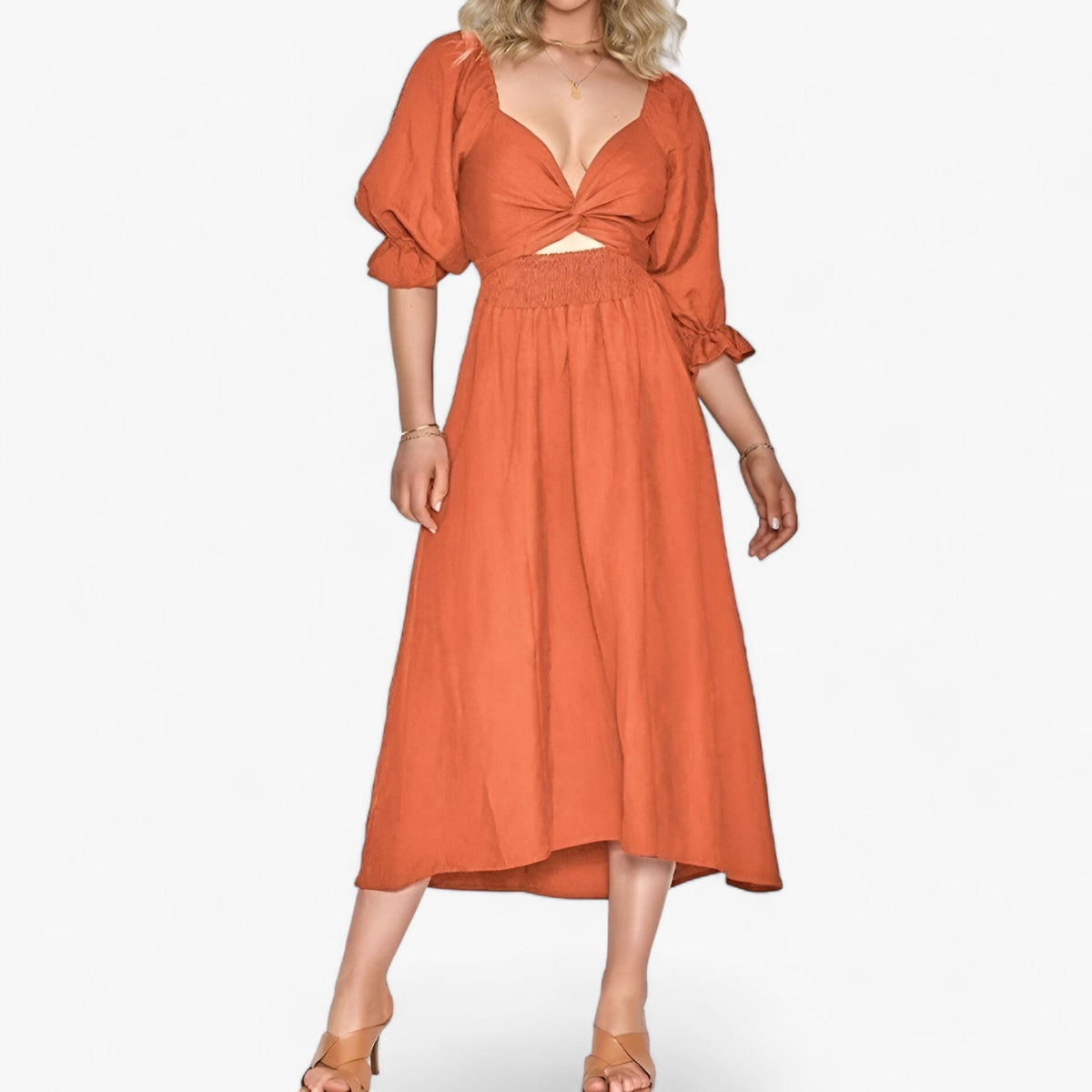Kleid mit Rüschenärmeln - Elegant und Bequem