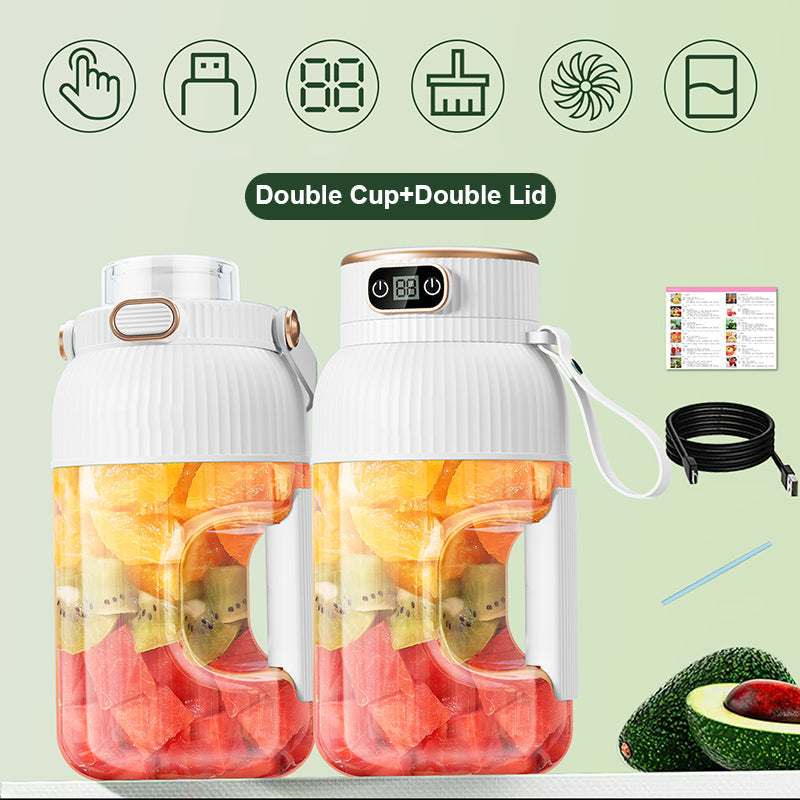 Juice2Go | Duo Multifunktionale tragbare Saftpresse mit Digitalanzeige
