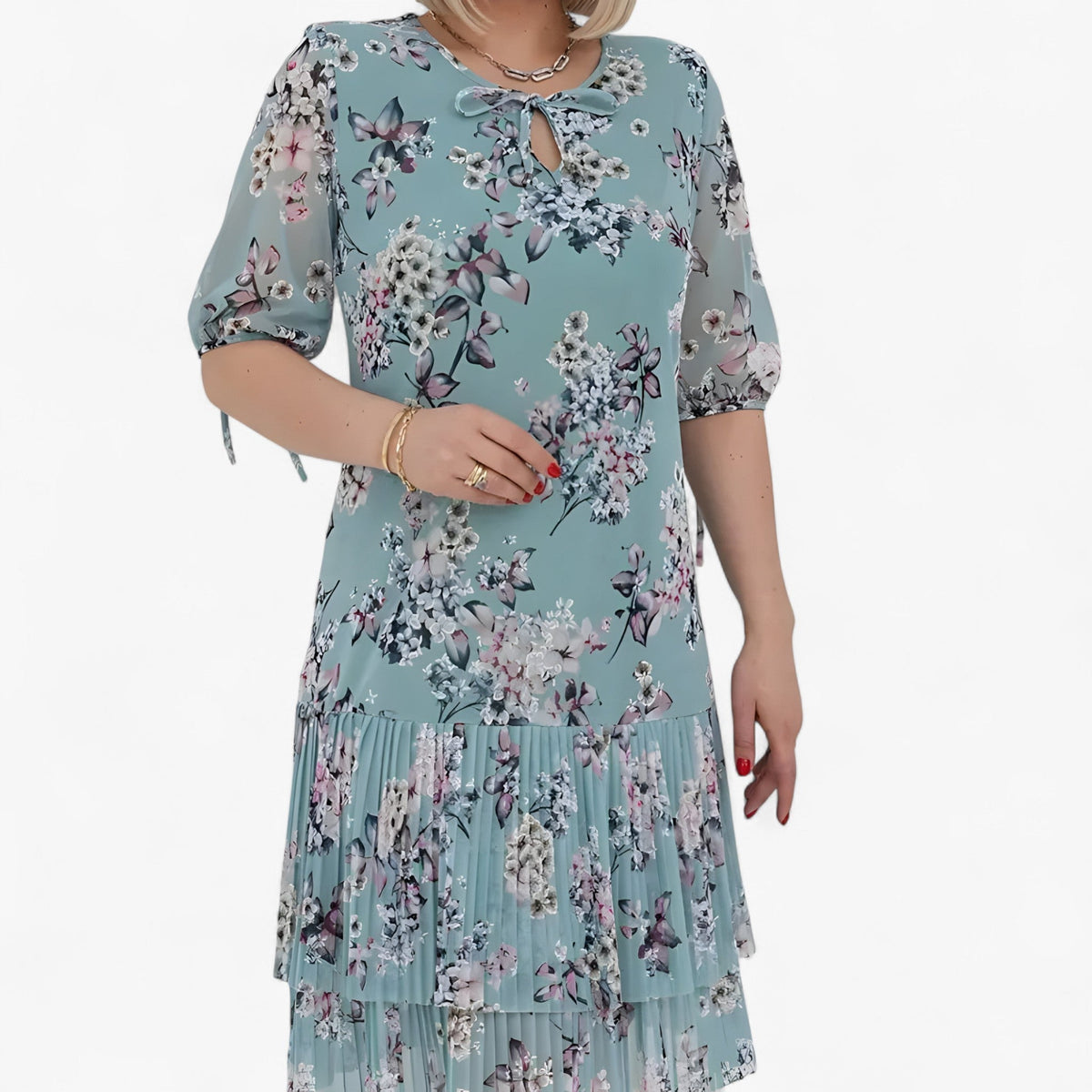 Lucie | Langes Plissee-Kleid für Frauen
