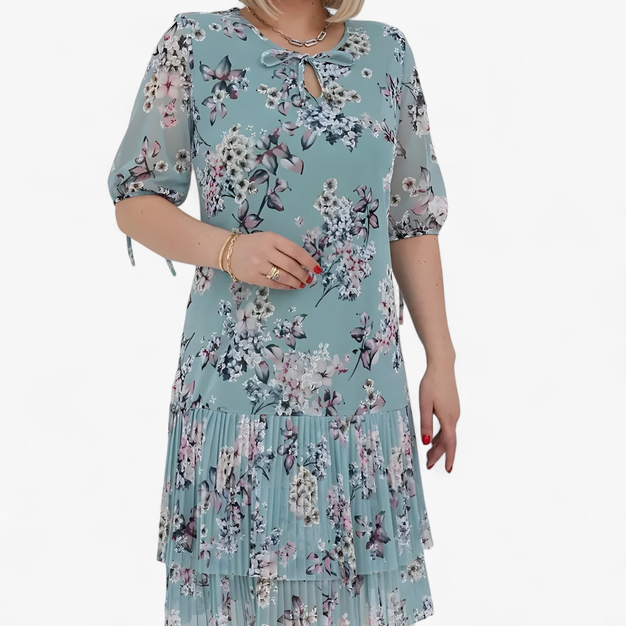 Lucie | Langes Plissee-Kleid für Frauen