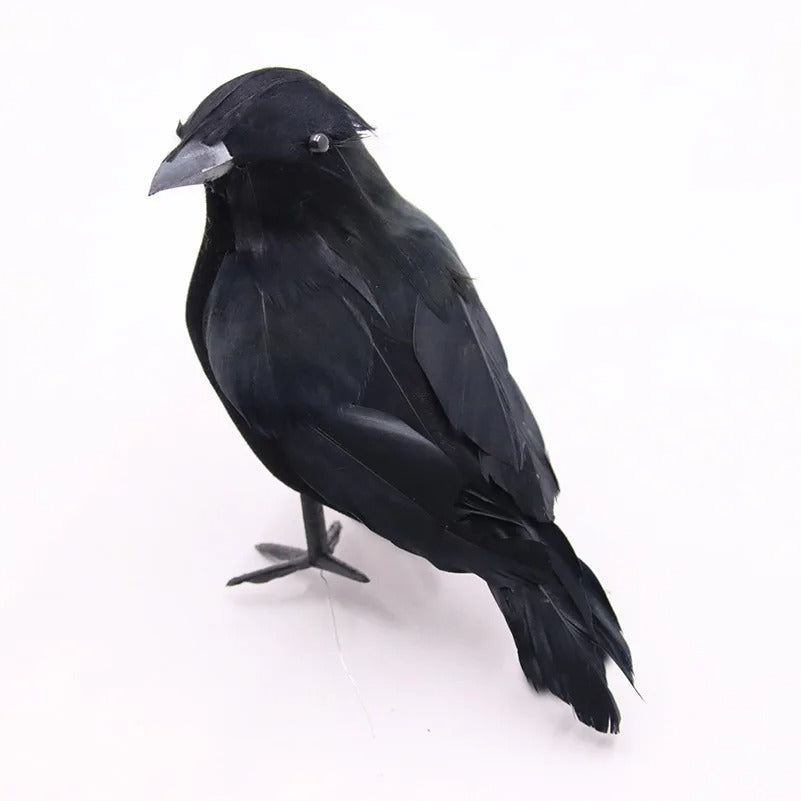 Accessoires Halloween Corbeau Noir | Décoration Halloween Effrayante Simulation Oiseau Fantôme