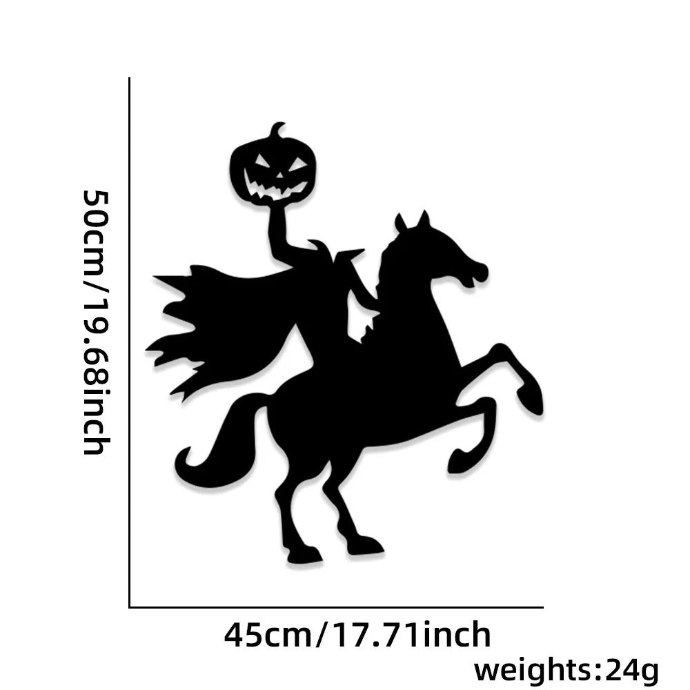 Autocollants Décorations Halloween | Main Squelette Citrouille Chapeau de Sorcière et Fantôme pour Fenêtre et Porte