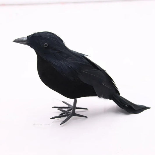 Accessoires Halloween Corbeau Noir | Décoration Halloween Effrayante Simulation Oiseau Fantôme