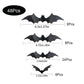 Décorations de Chauves-souris Halloween | Autocollants Muraux PVC 3D