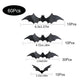 Décorations de Chauves-souris Halloween | Autocollants Muraux PVC 3D