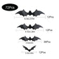 Décorations de Chauves-souris Halloween | Autocollants Muraux PVC 3D