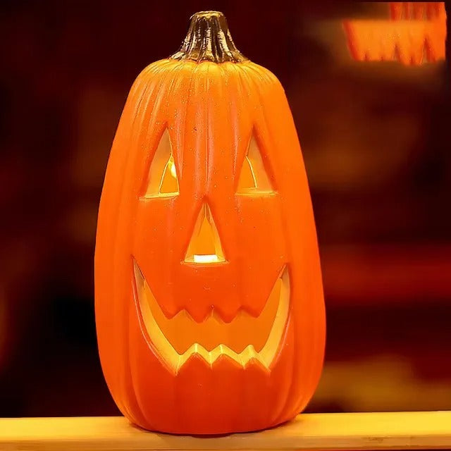 Décorations Halloween Citrouille Lumineuse LED | Décor à Trois Couches avec Piles