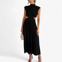 Elena | Elegantes Kleid mit hohem Ausschnitt