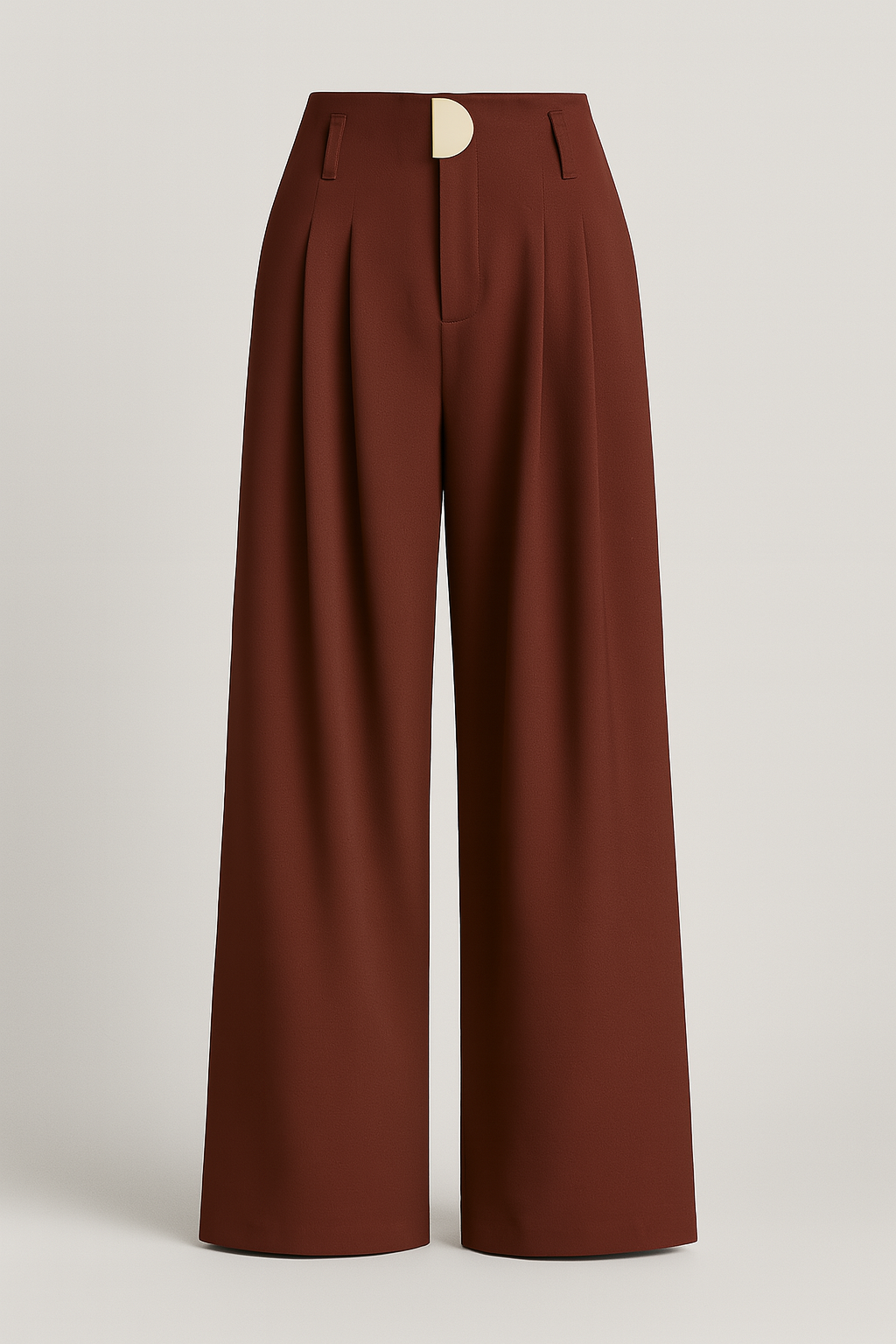 Lana | Damen Weite High-Waist-Hose mit Falten