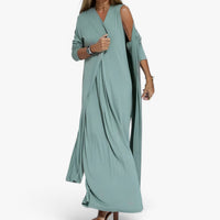Helen | Langes Kleid mit Gratis-Cardigan - Elegant und bequem